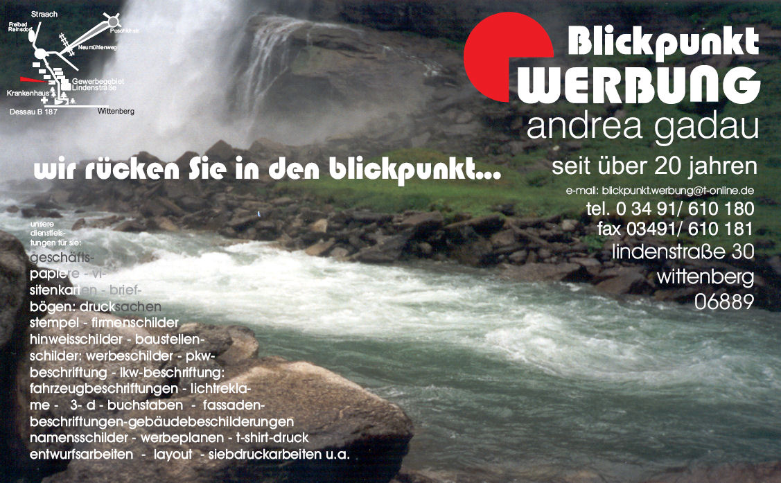 Blickpunkt Werbung Wittenberg, Andrea Gadau